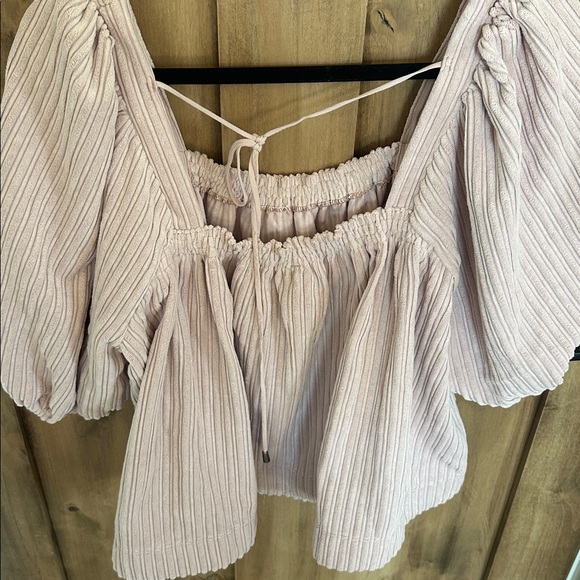 Free People Raquel Cord lilac Top - Picture 8 of 15